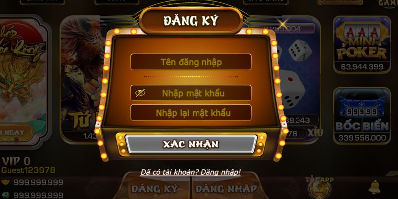 Hướng dẫn đăng ký, thiết lập tài khoản game tại an99 